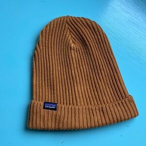Patagonia Fisherman Rolled Rib-Knit Beanie- ochre